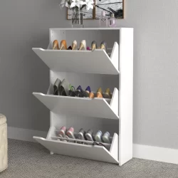Sapateira 3 Portas 71,1x117,2cm SA3405 Branca Tecnomobili