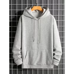 Moletom Canguru Cinza (UNISSEX) Liso sem Estampa Envio Imediato