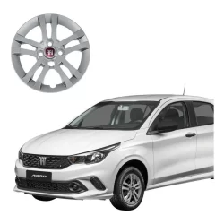 Calota Roda Aro 14 Fiat Argo 2020 2021 Emblema Resinado Jogo
