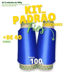 Fio Colorido Para costura Overlock overloque 2 cones da mesma cor 100g cada cone 100% poliéster