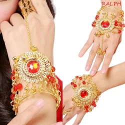 Pulseira De Diamante Fashion Jewelry Jóias De Moda Brilhante Contas Boêmia Dança Indiana Anel Do Ventre Fantasias