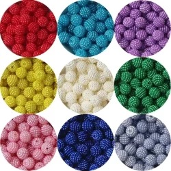 Bola Craquelada 10mm Amora c/50und DIY Bordado Chinelo com Pérola