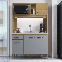 Cozinha Compacta 4 Portas ,1 Gaveta e 1 Nicho para Forno