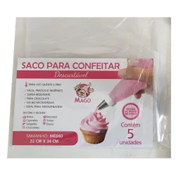 Saco para Confeitar Médio com 5 un. Mago - Rizzo Distribuidora