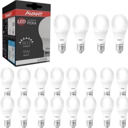 20 Lampadas Pera Led 9w Branco Frio Quente Neutra 2700 4000 6500k Avant