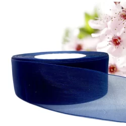 Fita de Organza Azul Marinho Nº9 x 10 Metros