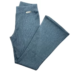 Novidade Calça Flare Boca de Sino Bailarina Plus Size Canelada 3D - G1 ao G3