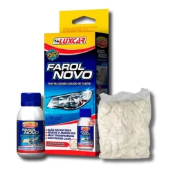 Renovador Revitalizador Liquido 50ml Farol Novo Luxcar Limpa E Restaura Fácil