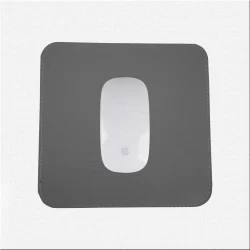 Mouse Pad Pequeno Couro Cinza Claro
