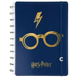 CADERNO INTELIGENTE UNIV 1X1 80FLS 01/PT HARRY POTTER AZUL   77591 25