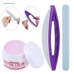 [GOB] 3 Pçs/Set Nail Art Depilação Polimento Moagem Creme Buffer Kit De Manicure