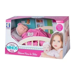 Brinquedo Infantil Boneca Coleção Nino's Reborn Dormindo COTIPLAS 2212