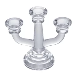 Candelabro Wolff Allure de Vidro 15cm x 7cm x 13cm