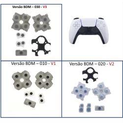 Kit Borrachas Condutivas Reparo Botões Para Controle Ps5
