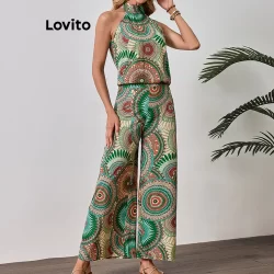Lovito Mulheres Boho Tribal Print Padrão Tops ou Bottoms LBL19653