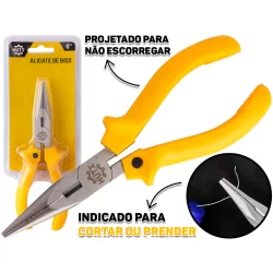 Alicate De Bico 6 Polegadas Aço Carbono Para Eletricista Mecânico Artesanato Hutz
