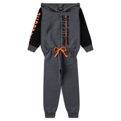 Conjunto Infantil Jaqueta Moletom Chumbo - Mafi Kids