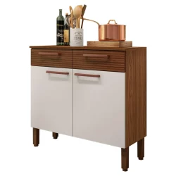 Balcão Gabinete de Cozinha 90 cm 2 Portas Nala Kits Paraná