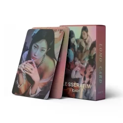 KPOP 55pcs/box LE SSERAFIM Cartões Fotográficos A Laser Easy LOMO