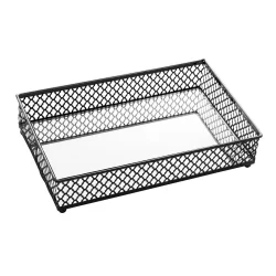 Bandeja Lyor Barcelona de Metal Preta 21cm x 13cm x 5cm