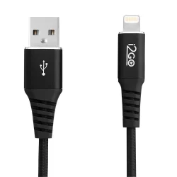 Cabo Lightning i2GO Certificado Mfi 2m 2,4a Preto