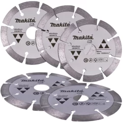 Disco de Corte Diamantado 4.1/8 POL 105 MM para Granito D-44351 Kit com 5 Peças MAKITA