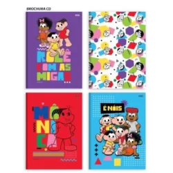 CADERNO BROCHURA 1/4 CD 48F  MONICA UNID SORT    SAO DOMINGOS   10485