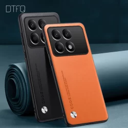 Capa de celular capinha de padrão de couro para POCO X6 Pro 5G / POCO X6 5G