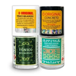 Kit Base Concreto Endurecedor + Tônico Milagroso Fortalecedor para Unhas Top Beauty 7mL