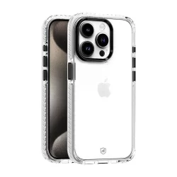 Capa Case Capinha Transparente iPhone 15 Pro Max Gshield Urus - Elevação lateral branca Proteção 5D