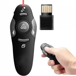 Controle Apresentador com Conexão USB e Ponteiro Laser – Sem Fio e Portátil