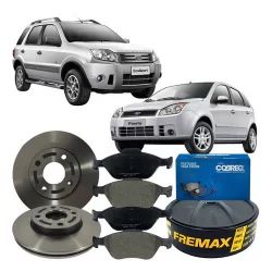 Kit Disco Freio Pastilha Fiesta Ecosport 2009 Á 2012