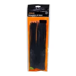 Abraçadeira Nylon Foxlux 280mm x 3,5mm Preto - Embalagem com 100 Unidades