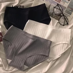 Lovito Calcinha Casual Calcinha Básica Lisa Para Mulheres LNE52052