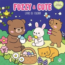 Livro Comfy & cozy books Fuzzy and Cute | Para Colorir