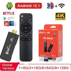 Global 4K TV Stick E Android 12.1 Smart TV98 Mídia Dupla 2.4G 5G Wifi 8GB 128GB 4K HD De Alta Qualidade
