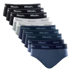 Kit 10 Cueca Slip Algodão Infantil Elastico Mash