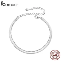 Pulseira Bamoer 925 Sterling Sliver Bracelet Jóias De Dupla Camada Requintadas Para Mulheres
