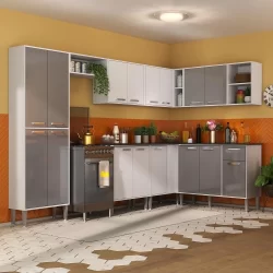 Cozinha Completa c/ Armário e Balcão Xangai Soul Multimóveis