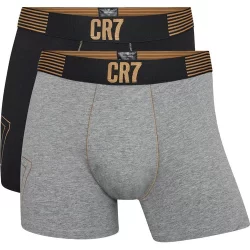 Kit Cueca Boxer CR7 Underwear Cotton/EA com 2 Peças