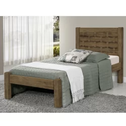 Cama Solteiro Laila  Jequitiba/Off White