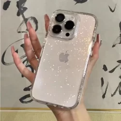 Capinha iphone 11/12/13/14/15 Pro max Capa De Luxo Glitter Eletroplatada Protetora Transparente À Prova De Choque Case
