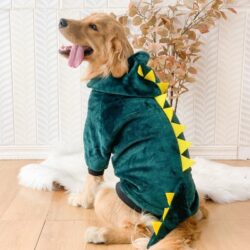 Roupas Para Cães Grandes Cosplay Dinossauro Tiger Golden Labrador Médios E Quentes Respiráveis Animais De Estimação