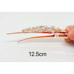Bico de Pato GRANDE LUXO Rose Com Detalhes de Strass FESTA