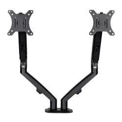SUPORTE ARTICULADO COM PISTAO A GAS PARA 2 MONITORES ZINNIA NIMBO 200, 17 A 27 POL ZNO-ZNNBO200-BK01