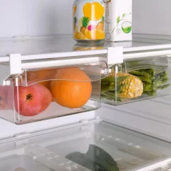 Suporte Organizador De Geladeira 3,2 Litros Gaveta Regulável