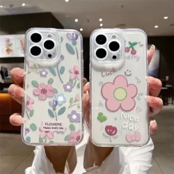 Capinha Capa Resistente A Choques De Padrão de flor da sorte Samsung a03 a04 a05s a15 a55 m23 m34 s20 fe s21 fe