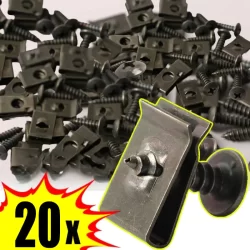 Clip De Fixação Universal De Metal-Clipes De Baioneta Com Base De Parafuso Para Carro-Motocicleta , E-bike-1 Conjunto De Parafusos Auto-Roscantes U