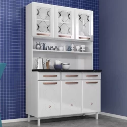 Cozinha de Aço Compacta Mirage New 6 Portas 3 Gavetas