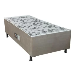 Cama Box Solteiro Conjugada (88X188) D28 Cinza Roma Design Colchões